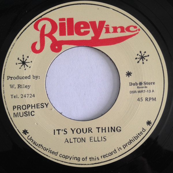Alton Ellis / Vin Gordon - It's Your Thing | Riley Inc. (DSR-WR7-13) - main