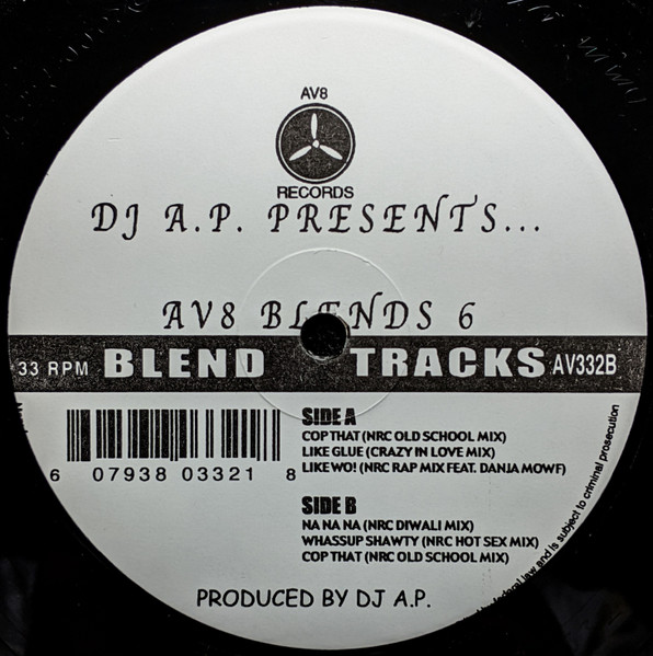 DJ A.P. - Av8 Blends Vol. 6 | AV8 Records (AV332) DJ A.P. - Av8 Blends Vol. 6 | AV8 Records (AV332)