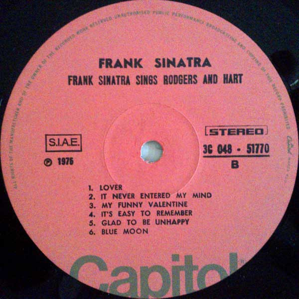 Frank Sinatra - Frank Sinatra Sings Rodgers And Hart | Capitol Records (3C 048-51770) - 4