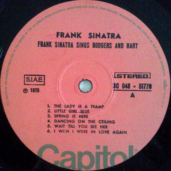 Frank Sinatra - Frank Sinatra Sings Rodgers And Hart | Capitol Records (3C 048-51770) - 3