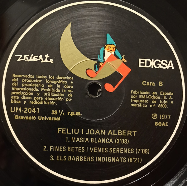 Feliu Gasull I Joan Albert Amargos - Feliu I Joan Albert | Zeleste (UM 2041) - 4