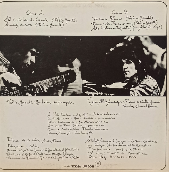 Feliu Gasull I Joan Albert Amargos - Feliu I Joan Albert | Zeleste (UM 2041) - 2