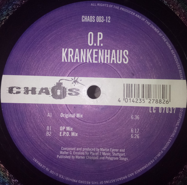 O.P. - Krankenhaus | Chaos Records (CHAOS 003-12) - 3
