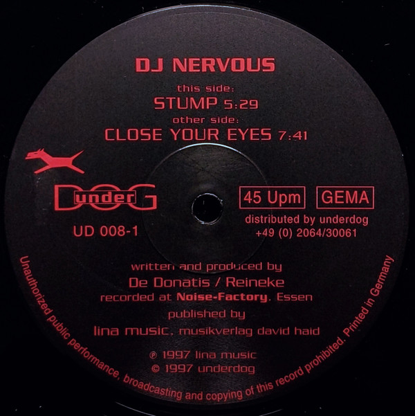 DJ Nervous - Close Your Eyes / Stump | Underdog (UD 008-1)