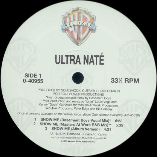 Ultra Naté - Joy / Show Me | Warner Bros. Records (0-40955) - 3