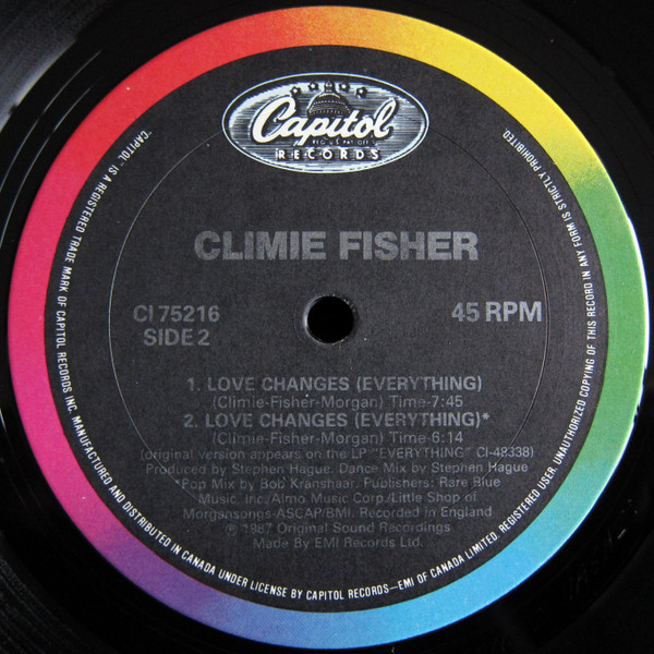 Climie Fisher - Love Changes (Everything) | Capitol Records (CI 75216) - 4