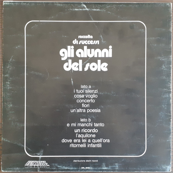 Gli Alunni Del Sole - Raccolta Di Successi | Produttori Associati (ORL 8059) - 2