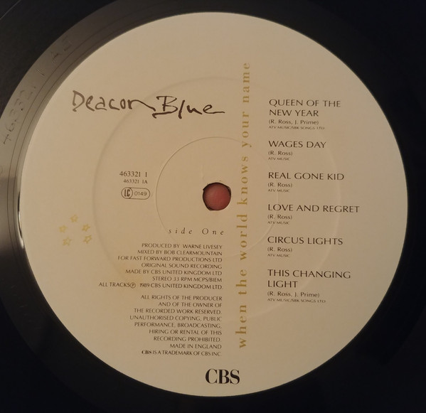 Deacon Blue - When The World Knows Your Name | CBS (463321 1) - 7