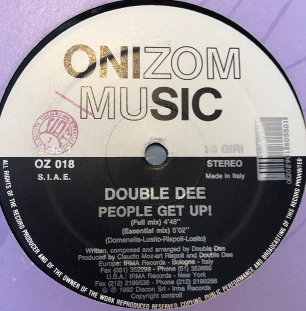 Double Dee - People Get Up! | Onizom Music (OZ 018)