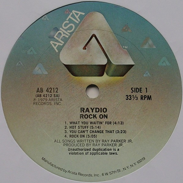 Raydio - Rock On | Arista (AB 4212) - 3