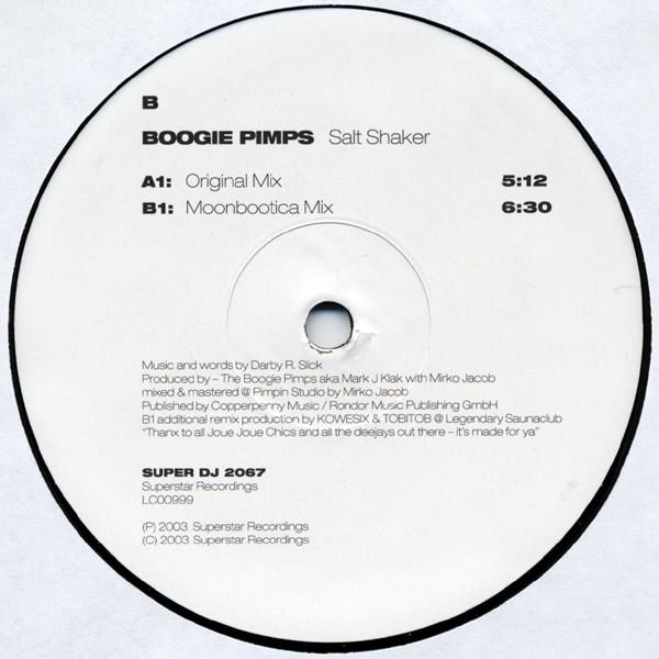 Boogie Pimps - Salt Shaker | Superstar Recordings (SUPER DJ 2067) - 4 Boogie Pimps - Salt Shaker | Superstar Recordings (SUPER DJ 2067) - 4