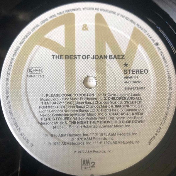 Joan Baez - The Best Of Joan C. Baez | A&M Records (AMNP 111) - 4