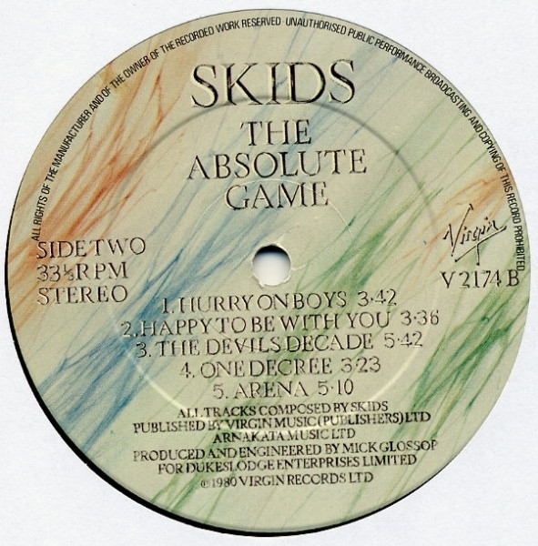 Skids - The Absolute Game | Virgin (V 2174) - 4