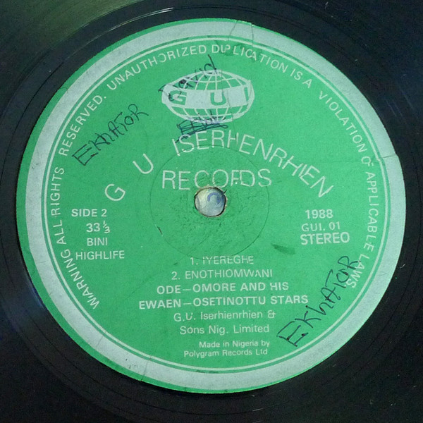 Odomore Osarenren And Ẹwaẹn Ọsẹtin Stars - Ọyọetigbe - The Birth Of A Child | G.U. Iserhienrhien & Sons Nigeria Ltd (GUI. 01) - 4