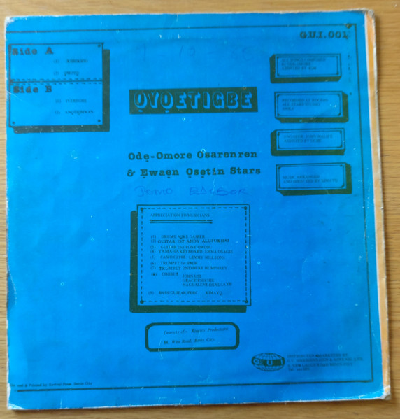 Odomore Osarenren And Ẹwaẹn Ọsẹtin Stars - Ọyọetigbe - The Birth Of A Child | G.U. Iserhienrhien & Sons Nigeria Ltd (GUI. 01) - 2