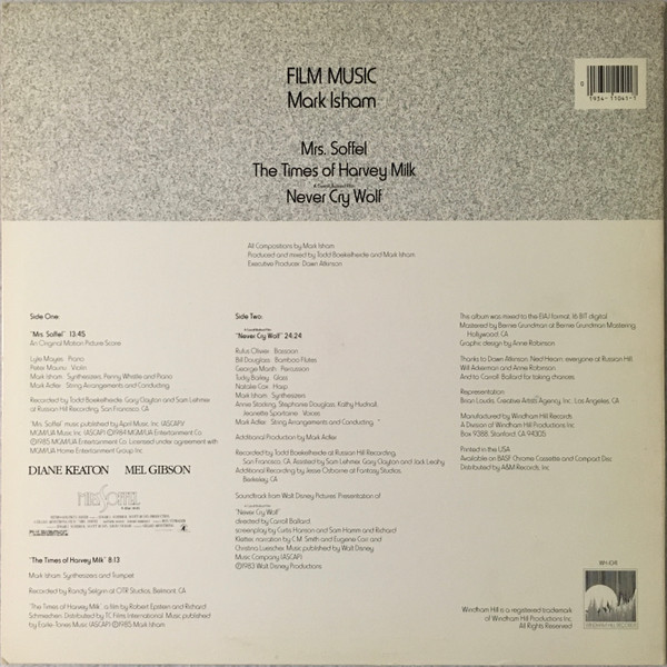 Mark Isham - Film Music | Windham Hill Records (WH-1041) - 2