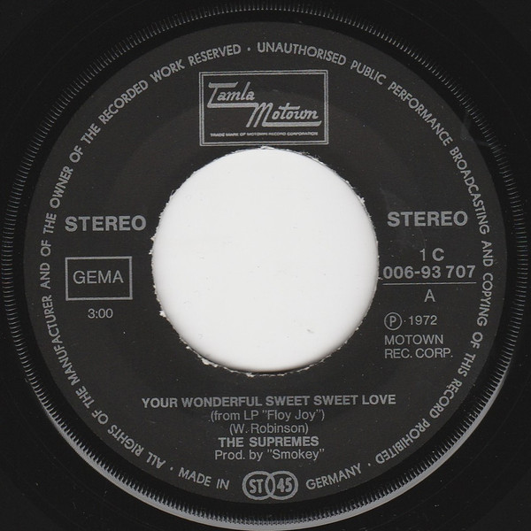 The Supremes - Your Wonderful Sweet Sweet Love | Tamla Motown (1C 006-93 707) - 3