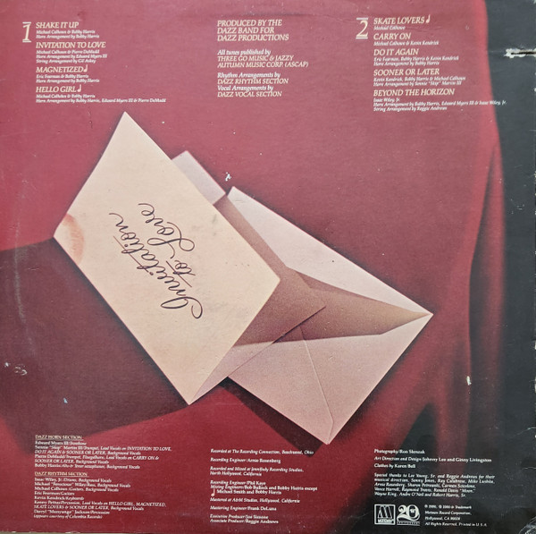 Dazz Band - Invitation To Love | Motown (M8-946M1) - 2