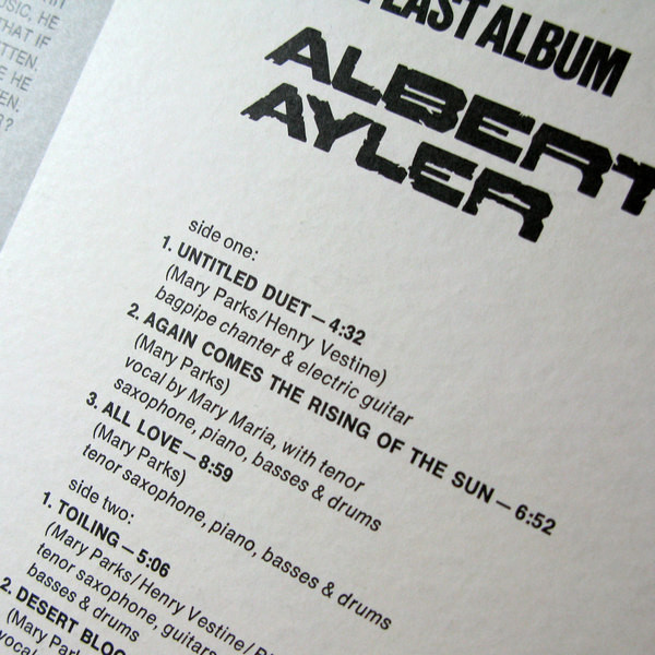 Albert Ayler - The Last Album | Impulse! (AS-9208) - 7 Albert Ayler - The Last Album | Impulse! (AS-9208) - 7