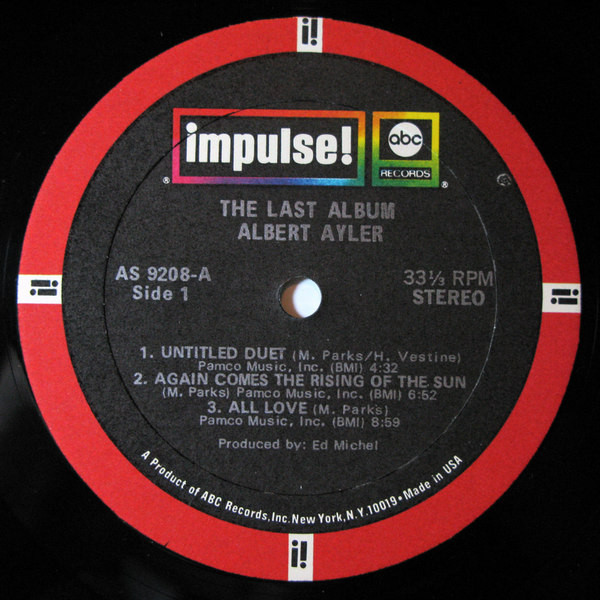 Albert Ayler - The Last Album | Impulse! (AS-9208) - 3 Albert Ayler - The Last Album | Impulse! (AS-9208) - 3