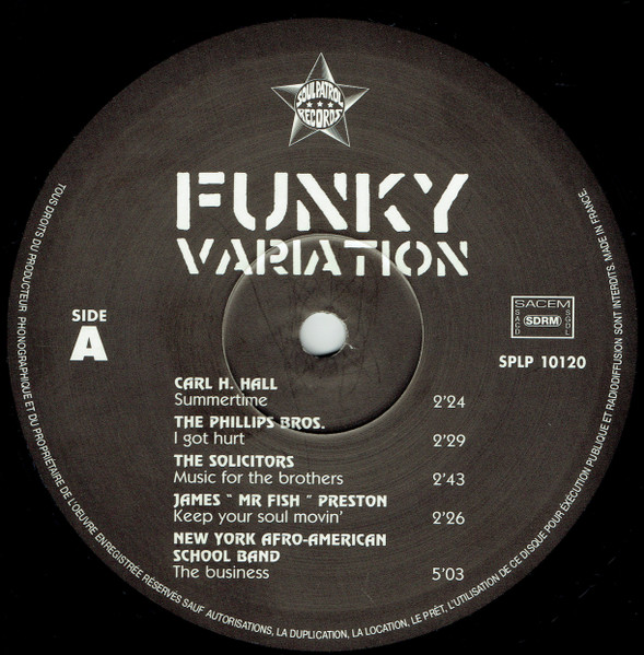Various - Funky Variation (10 Super Rare Original Funk Monsters From The Late 60's) | Soul Patrol Records (SPLP 10120) - 3 Various - Funky Variation (10 Super Rare Original Funk Monsters From The Late 60's) | Soul Patrol Records (SPLP 10120) - 3