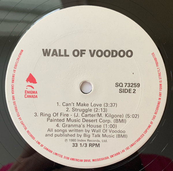 Wall Of Voodoo - Wall Of Voodoo | Enigma Canada (SQ-73259) - 3 Wall Of Voodoo - Wall Of Voodoo | Enigma Canada (SQ-73259) - 3
