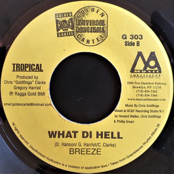 Bling Dawg / Breeze - Follow Di Gal Dem / What Di Hell | Golden Cartel Records (G 303) - 2