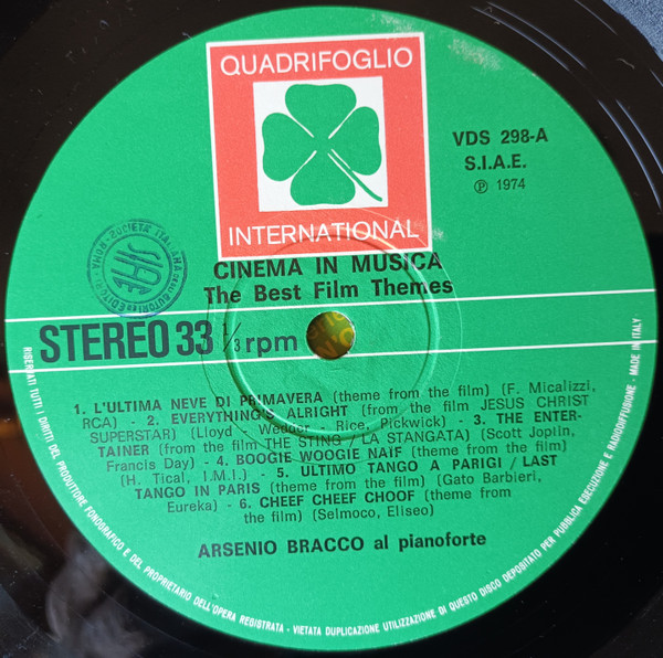 Arsenio Bracco - Cinema In Musica | Quadrifoglio International (VDS 298) - 3