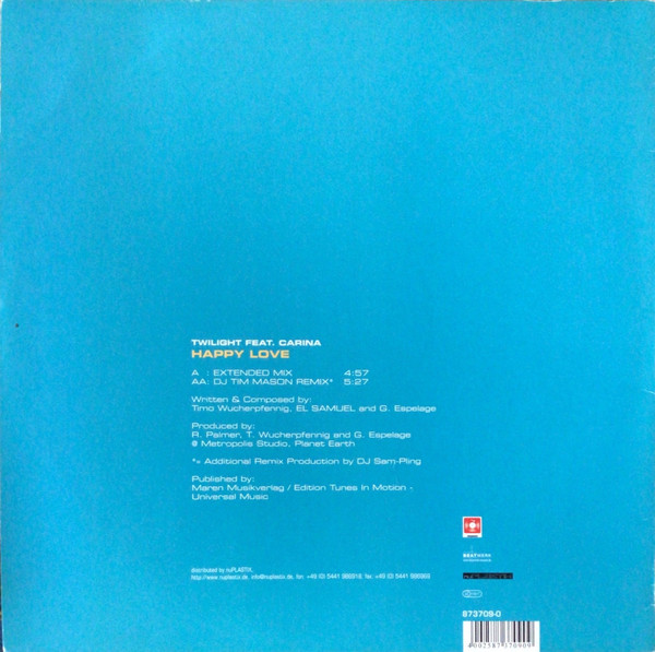 Twilight Feat. Carina - Happy Love | Triebwerk (873709-0) - 2