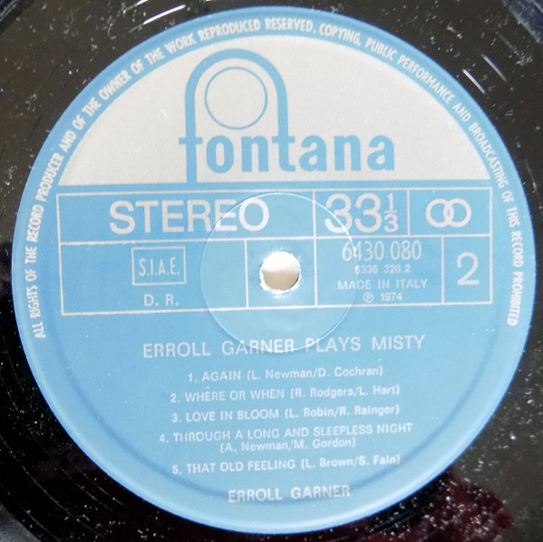 Erroll Garner - Plays Misty | Fontana (6430 080) - 4