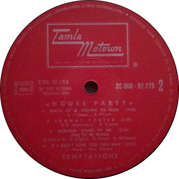 The Temptations - House Party | Tamla Motown (2C 066-97175) - 3 The Temptations - House Party | Tamla Motown (2C 066-97175) - 3