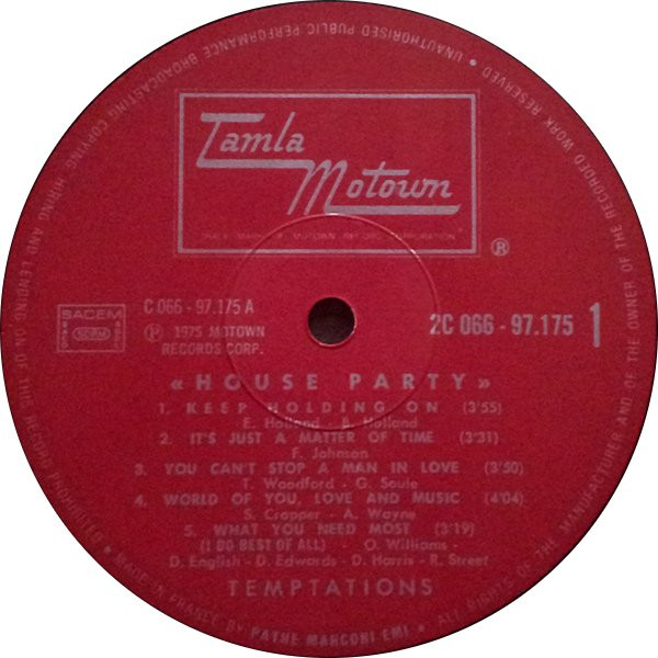 The Temptations - House Party | Tamla Motown (2C 066-97175) - 2 The Temptations - House Party | Tamla Motown (2C 066-97175) - 2
