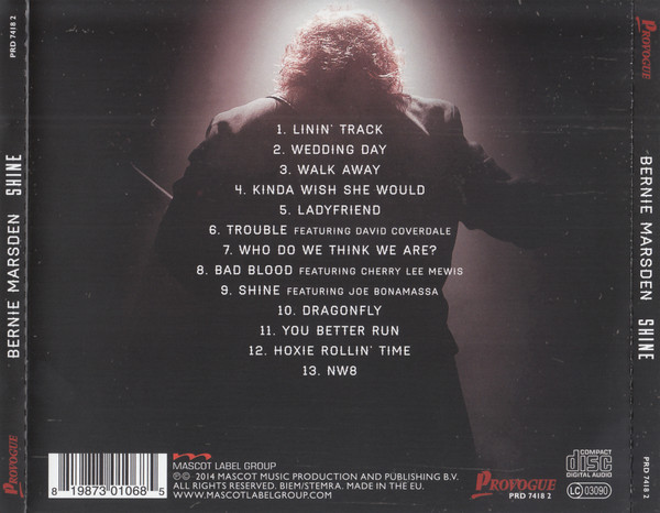 Bernie Marsden - Shine | Provogue (PRD 7418 2) - 2