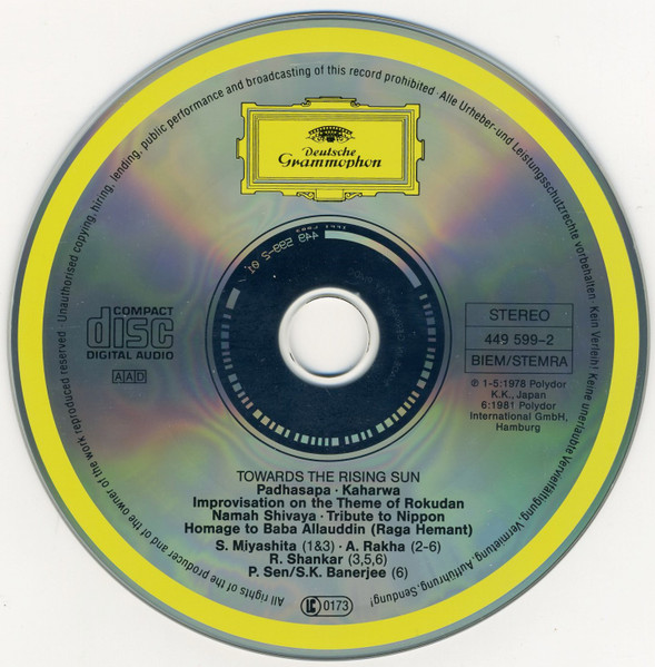 Ravi Shankar And Various - Towards The Rising Sun | Deutsche Grammophon (449 599-2) - 3 Ravi Shankar And Various - Towards The Rising Sun | Deutsche Grammophon (449 599-2) - 3