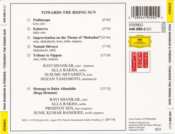 Ravi Shankar And Various - Towards The Rising Sun | Deutsche Grammophon (449 599-2) - 2 Ravi Shankar And Various - Towards The Rising Sun | Deutsche Grammophon (449 599-2) - 2