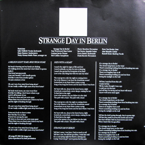 Sally Oldfield - Strange Day In Berlin | Bronze (BRZ 20389) - 3