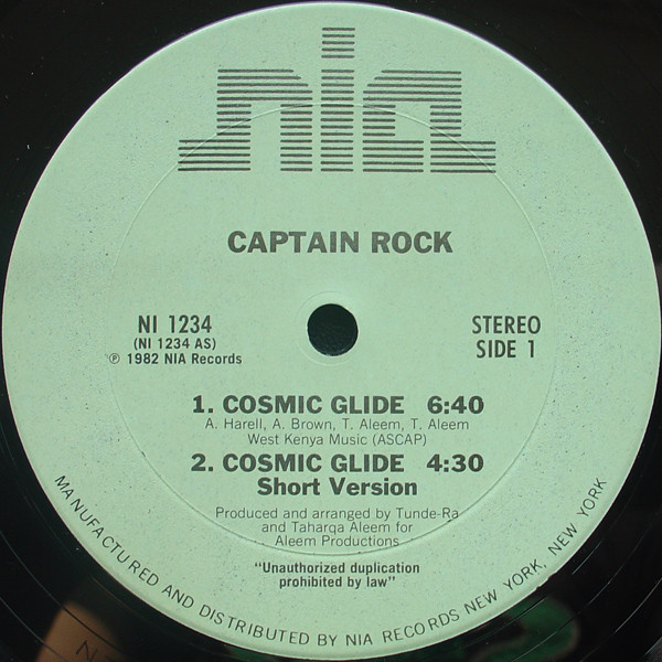 Captain Rock - Cosmic Glide | NIA Records (NI 1234) - main
