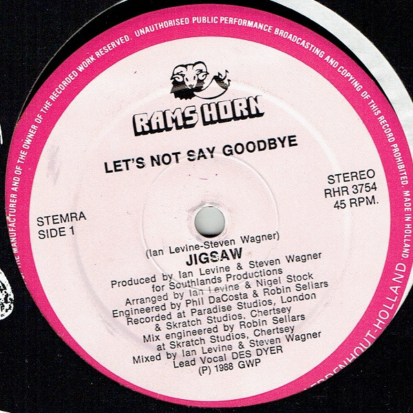 Jigsaw - Let's Not Say Goodbye | Rams Horn Records (RHR 3754)