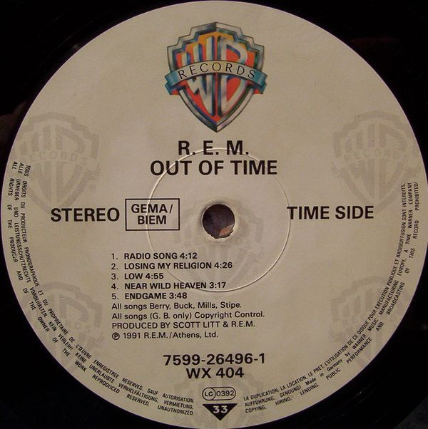 R.E.M. - Out Of Time | Warner Bros. Records (7599-26496-1) - 3 R.E.M. - Out Of Time | Warner Bros. Records (7599-26496-1) - 3