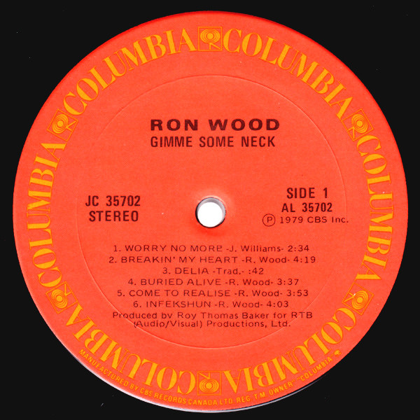 Ron Wood - Gimme Some Neck | Columbia (JC 35702) - 3