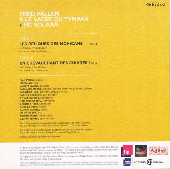 Fred Pallem & Le Sacre Du Tympan + MC Solaar - Les Reliques Des Mohicans / En Chevauchant Des Cuivres ! | Radio France (SUA15) - 2 Fred Pallem & Le Sacre Du Tympan + MC Solaar - Les Reliques Des Mohicans / En Chevauchant Des Cuivres ! | Radio France (SUA15) - 2