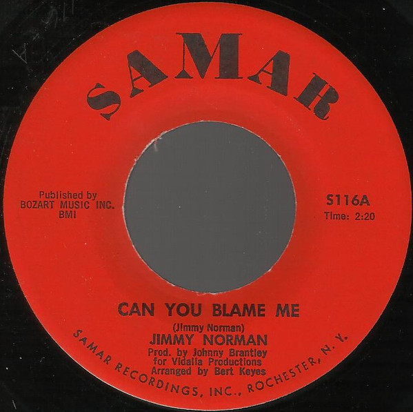Jimmy Norman - Can You Blame Me / This I Beg Of You | Samar (S116)