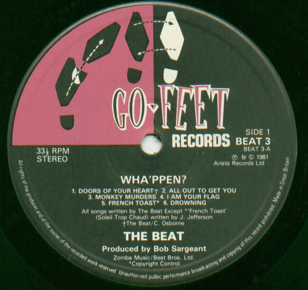 The Beat - Wha'ppen? | Go-Feet Records (BEAT 3) - 3