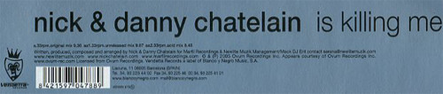 Nick & Danny Chatelain - Is Killing Me | Vendetta Records (VENMX 675 (N)) - 2 Nick & Danny Chatelain - Is Killing Me | Vendetta Records (VENMX 675 (N)) - 2