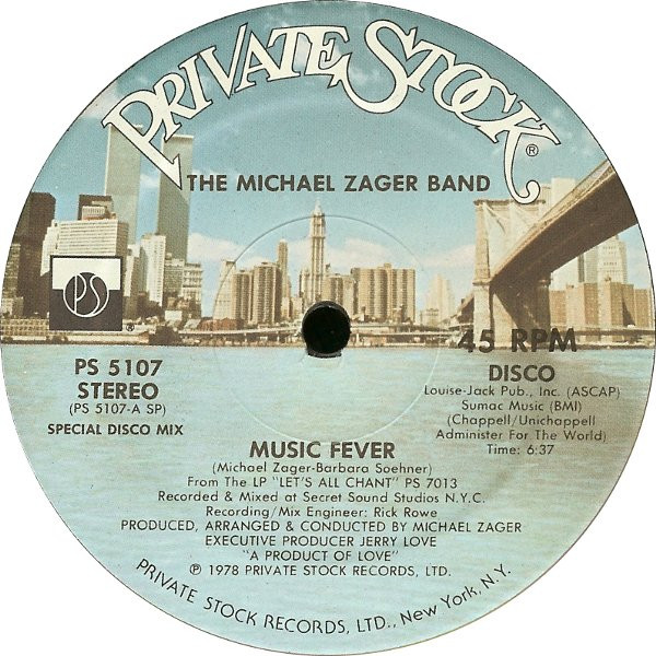 The Michael Zager Band - Music Fever / Freak | Private Stock (PS 5107)