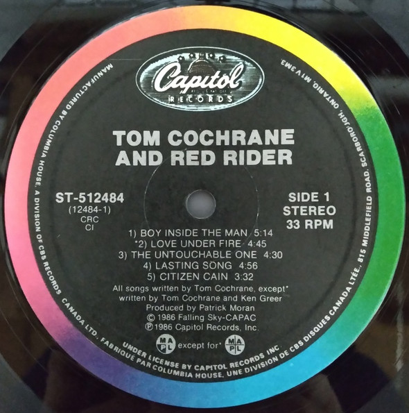 Tom Cochrane And Red Rider - Tom Cochrane And Red Rider | Capitol Records (ST-512484) - 3