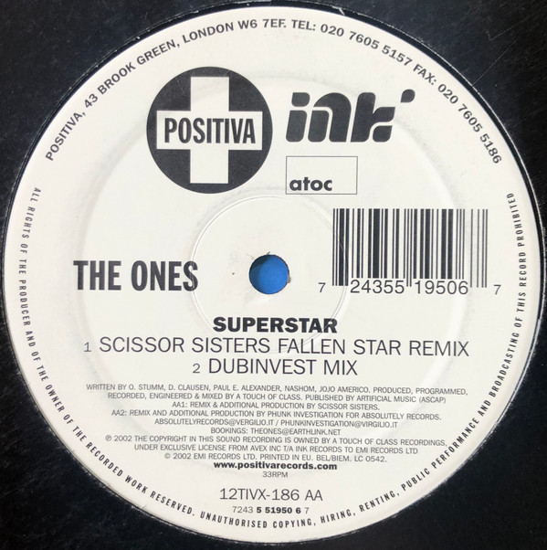 The Ones - Superstar | Positiva (12TIVX-186) - 2