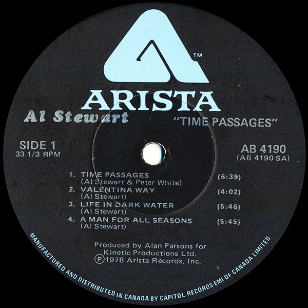 Al Stewart - Time Passages | Arista (AB 4190) - 3