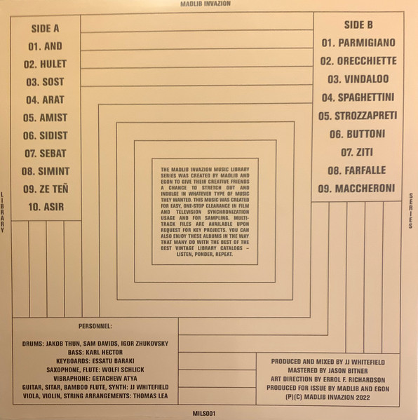 JJ Whitefield - Ethio Meditations / Drama Al Dente | Madlib Invazion (MILS001) - 2