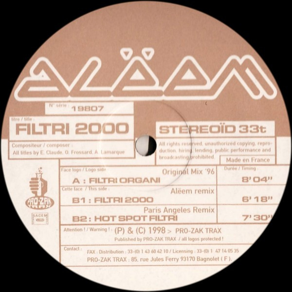 Alëem - Filtri 2000 | Pro-Zak Trax (19807) - main Alëem - Filtri 2000 | Pro-Zak Trax (19807) - main